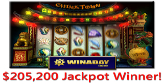 Progressive prize for WinADay Casino player