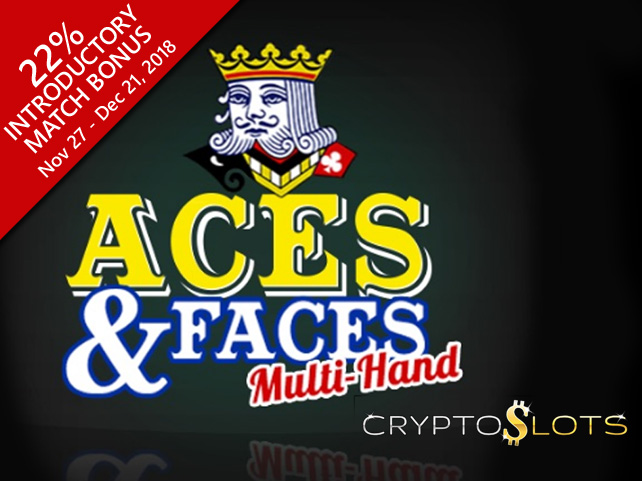 Crypto-only Casino Adds Multi-hand Aces & Faces Video Poker