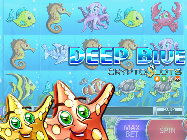 Bet as Little as a Penny per Spin on New Deep Blue Slot Game at Cryptoslots