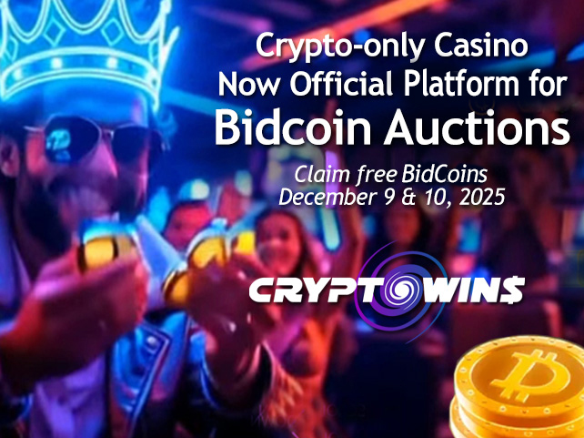 CryptoWins Launches as the Home of BidCoin Auctions Following Major Site Overhaul