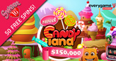 Free Spins on a Sugar-coated Slot and $150K Candyland Bonus Contest