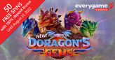 RTG’s Glittering New Doragon’s Gems with Cascading Wins Now Available at Everygame Casino