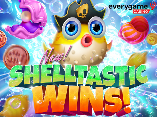 Everygame Casino Giving 50 Free Spins on New Shelltastic Wins, a Colorful Undersea Adventure with Cascading Wins and up to 100X Win Multipliers