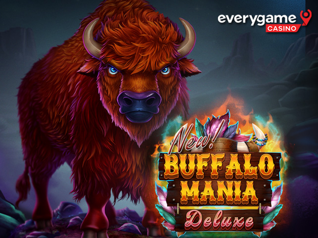 Everygame Casino Giving 50 Free Spins on New Buffalo Mania Deluxe,  a Wild West Game with a Bonus Wheel and Expanding Gameboard