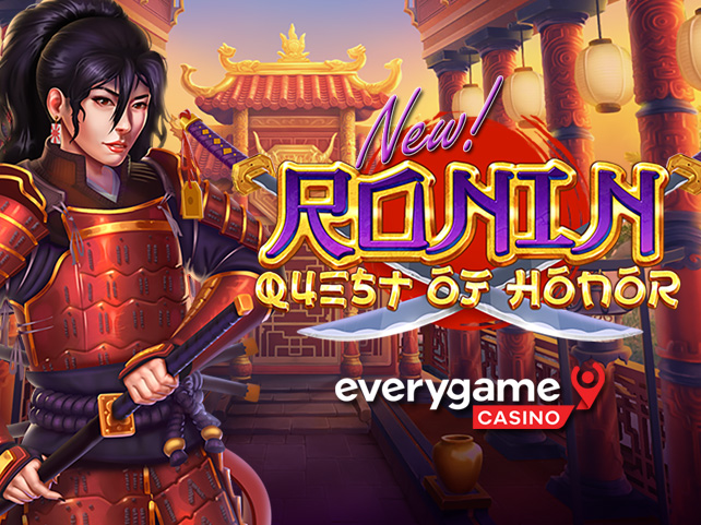 Everygame Casino Players Can Take 50 Free Spins on Ronin Quest of Honor, a New Samurai Warrior Game from SpinLogic