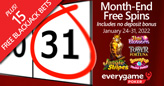 End-of-the-Month Free Spins Culminates in 75 Free Spins, No Deposit Required