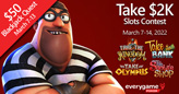 Take $2K Slots Contest and $50 Blackjack Quest Prizes