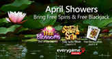 April Brings a Shower of Free Spins and Free Blackjack Bets