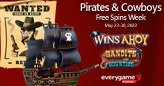 High Seas Quest and Wild West Adventure During Free Spins Week 