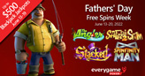 Fathers’ Day Casino Games Specials Include 100 Free Spins with No Deposit Required