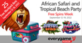 Hit the Beach or Go on Safari during Free Spins Week