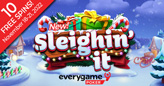 10 Free Spins on New Sleighin’ It Christmas Slot Game