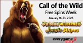 Follow the Call of the Wild during Free Spins Week