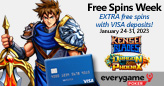 Get 15 Extra Free Spins by Depositing with VISA