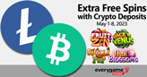 Everygame Poker Giving 20 Extra Free Spins to Players Depositing with Cryptocurrency