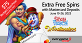 Everygame Poker Giving 30 Extra Free Spins to Players Using Mastercard