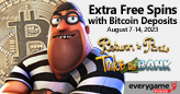 Get 30 Extra Free Spins on Cops and Robbers Slots When You Deposit with Bitcoin