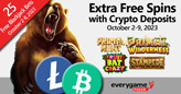 Everygame Poker Giving 20 Extra Free Spins with Bitcoin Cash and LiteCoin Deposits