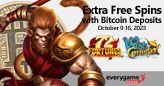 Everygame Poker Players Using Bitcoins Get Extra Free Spins on New Genie Slot and a Chinese Three Reel