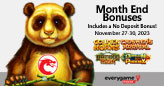 Everygame Poker End of the Month Bonuses Include 100 Free Spins on 3-Reel Chinese Slot, No Deposit Required