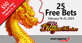 Everygame Poker Celebrates Year of the Dragon with Free Bets on Dragon Warriors