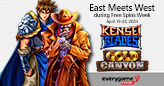 East Meets West during Free Spins Week at Everygame Poker