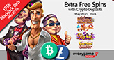 Everygame Poker Players Visit Vegas, Vaudeville and Macau during Free Spins Week, and Get 30 Extra Free Spins with Crypto Deposits
