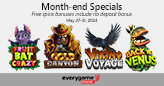 Everygame Poker Finishes May with a No Deposit Bonus  and Free Spins on New Stampede Gold Slot