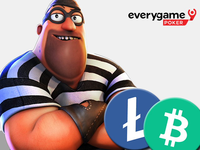 Everygame Poker Features Popular Bank Robber Slots during Free Spins Week, Giving Extra Spins with Bitcoin Cash & Litecoin Deposits