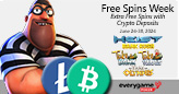 Everygame Poker Features Popular Bank Robber Slots during Free Spins Week, Giving Extra Spins with Bitcoin Cash & Litecoin Deposits