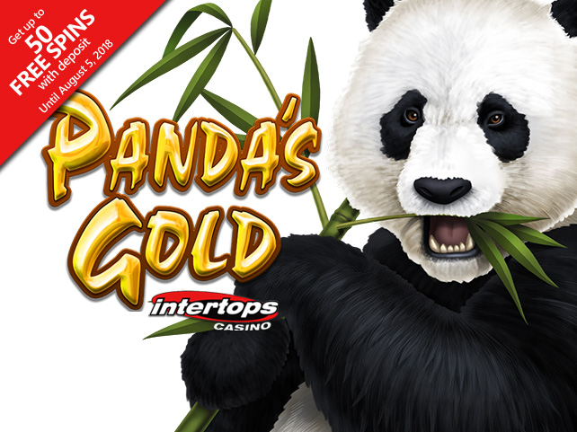 Intertops Casino Giving up to 50 Free Spins on RTG's New Panda's Gold Slot