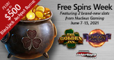 Free Spins on 2 Brand-New Slots and up to $500 Blackjack Prizes 