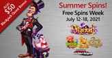 Have Some Summer Fun with up to 100 Free Spins and a $50 Blackjack Bonus