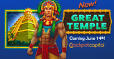 Jackpot Capital Players Get 20 Free Spins on New ‘Great Temple’ Coming June 14