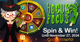 Spellbinding Freebies and a 222% Match Bonus Await This Halloween on Jackpot Capital Casino’s ‘Hocus Pocus’ Bonus Wheel