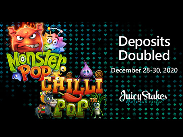 Pop Goes New Years as Deposits Doubled for Popular Monster Pop and Chilli Pop Slots