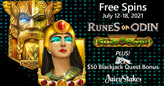 Encounter Vikings and Pharaohs -- and Win up to $250 -- during Free Spins Week