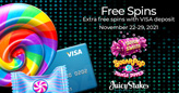Juicy Stakes Casino Players That Deposit with VISA Get Extra Free Spins This Week