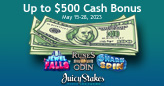 Juicy Stakes Casino Offers up to $500 Cash Bonuses on Popular Slots from Nucleus Gaming