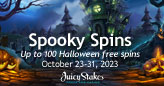 Juicy Stakes Giving up to 100 Free Spins on Spooky Slots for Halloween