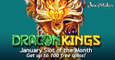 Juicy Stakes Casino Giving up to 100 Free Spins on Dragon Kings,  Its First Slot of the Month for 2024