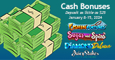 Juicy Stakes Casino Starting the New Year with up to $500 Instant Cash Bonuses