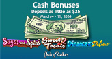 Juicy Stakes Casino Spices Up Play with up to $500 Cash Bonuses for Multiple Slot Games