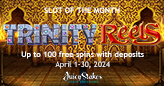 Juicy Stakes Casino is Giving up to 100 Free Spins on Trinity Reels, April’s Slot of the Month