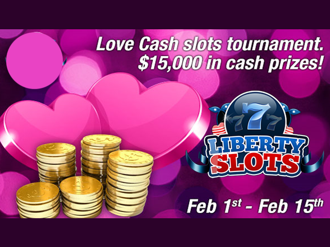 $15,000 On Offer in Liberty Slots' Love Cash Tournament