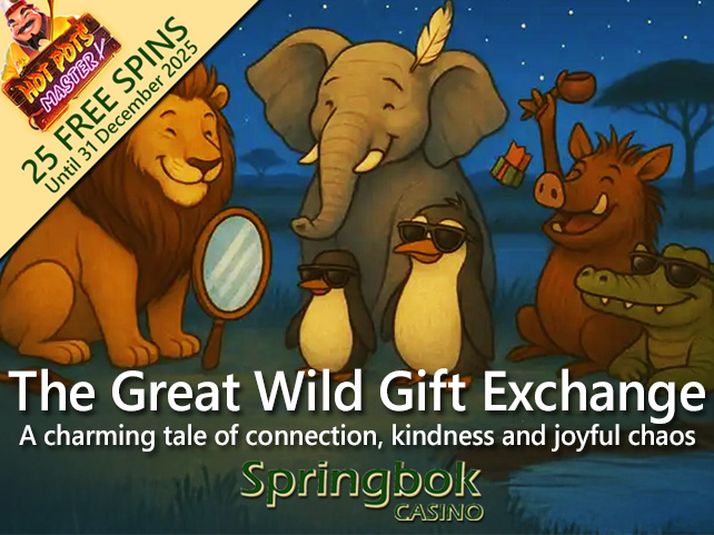Springbok Casino Unveils ‘The Great Wild Gift Exchange’ for a Festive December with 25 Free Spins on Hot Pots Master