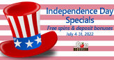 Red, White and Blue Independence Day Specials