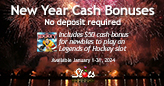 Slots Capital Casino Celebrates the New Year with Free Cash Bonuses and Popular Hockey Slot Game