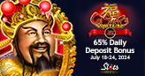 Boost Your Fortune this Week with a 65% Bonus on Chinese Slot, Cai Shen