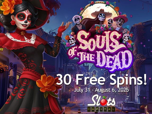 Slots Capital Casino Celebrates the Day of the Dead with 30 FREE Spins on Souls of the Dead